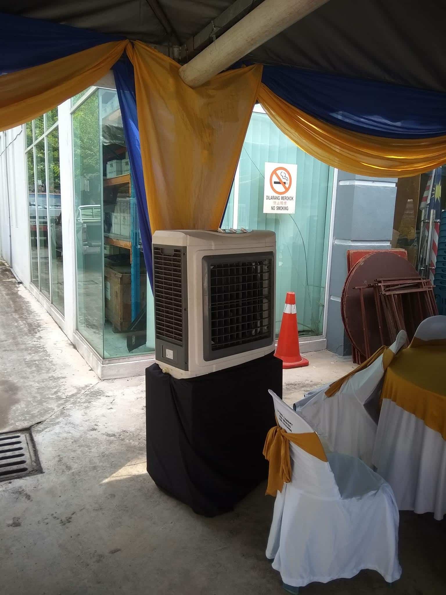 air cooler under canopy